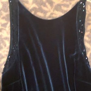 Teal long velvet grow size 6